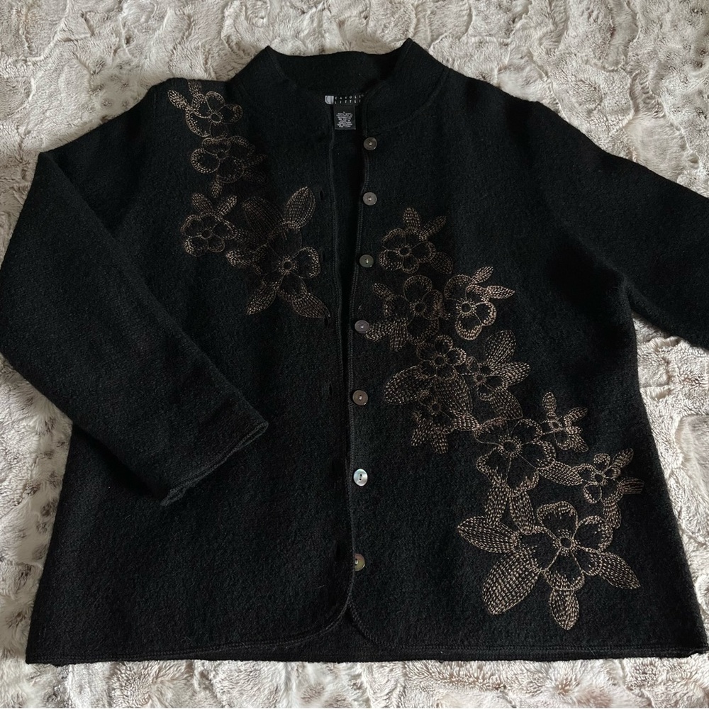 Black wool sweater